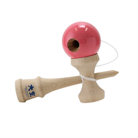 Joc de indemanare din lemn Kendama Ozora, 18 cm - Roz - imagine 7